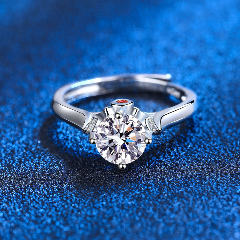 Moissanite Diamond Ring adjustable