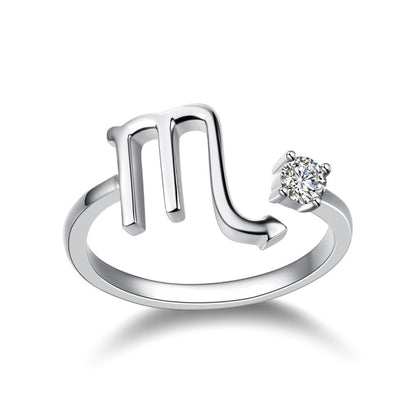 925 Sterling Silver Zodiac Sign Ring