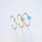 Women's Sterling Silver Ring Korean Version Inlaid Silver Australian Gemstones