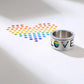Rainbow Pride Love Promise Stainless Steel Men's Ring