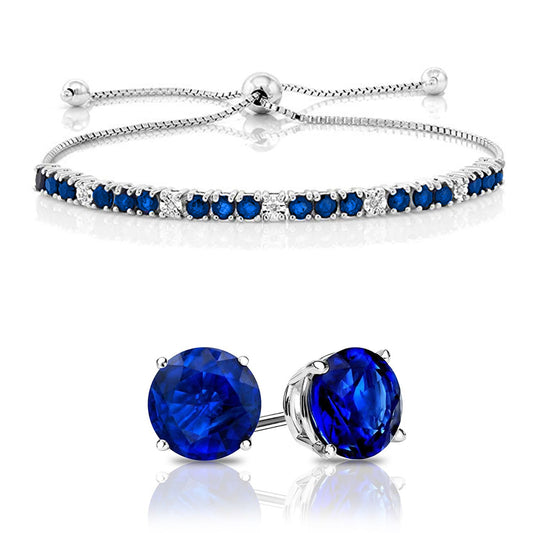 Tennis Bracelet and Stud Bracelet