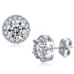 White Gold Plated Disc Stud Earrings
