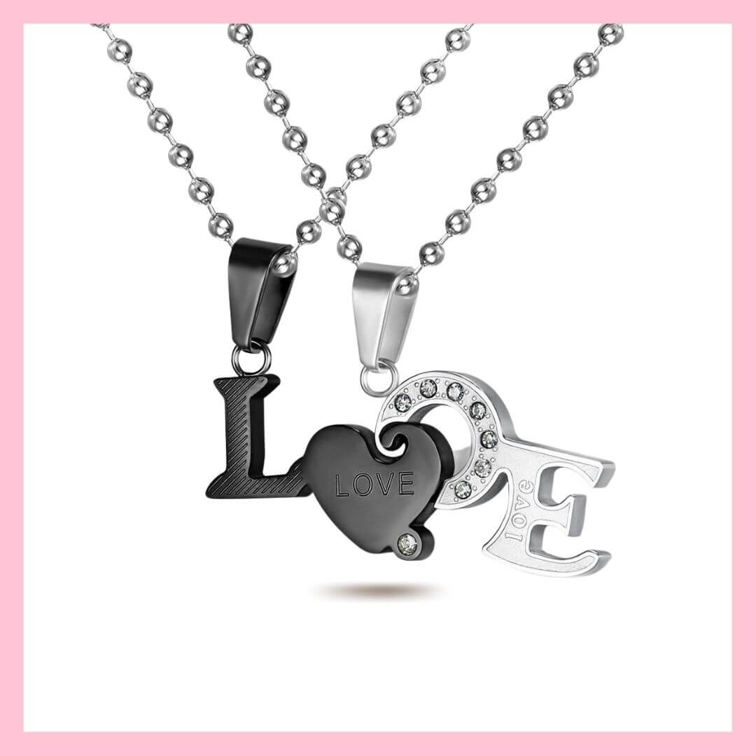 Gold Heart Necklace with diamonds bright look
