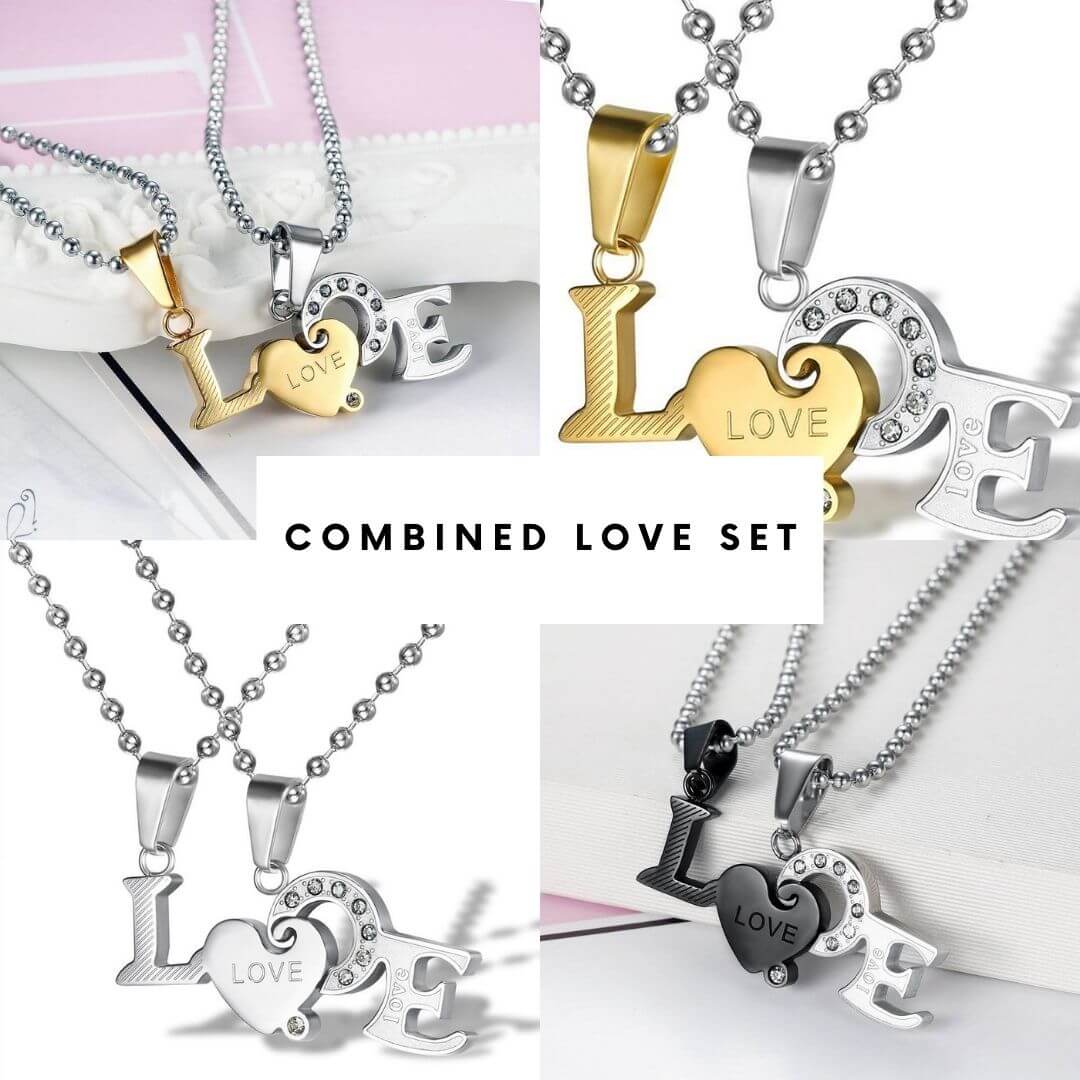 Gold Heart Necklace with diamonds bright look