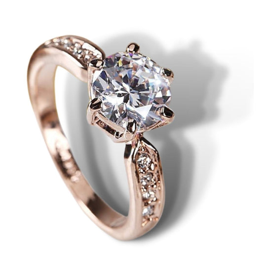 Crystal Zircon Wedding Ring