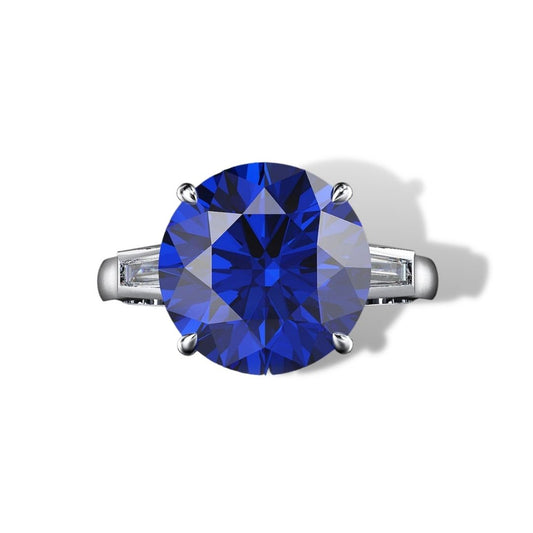 Three Stone Zircon Diamond Ring