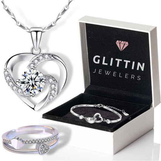 925 Sterling Silver Valentine's Day Jewelry Set