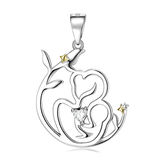 S925 Sterling Silver Love Necklace Mother's Day Series Sweater Chain