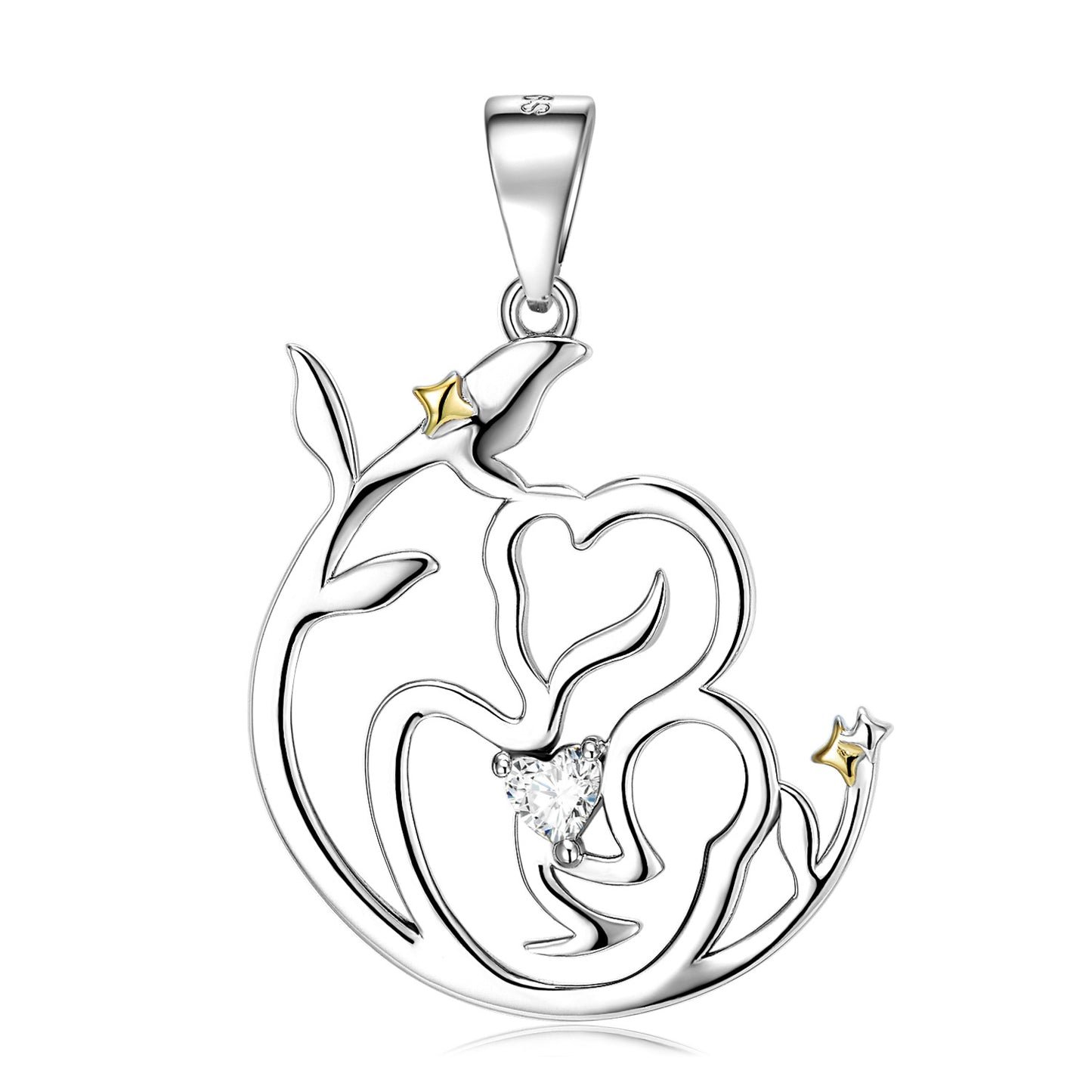 S925 Sterling Silver Love Necklace Mother's Day Series Sweater Chain