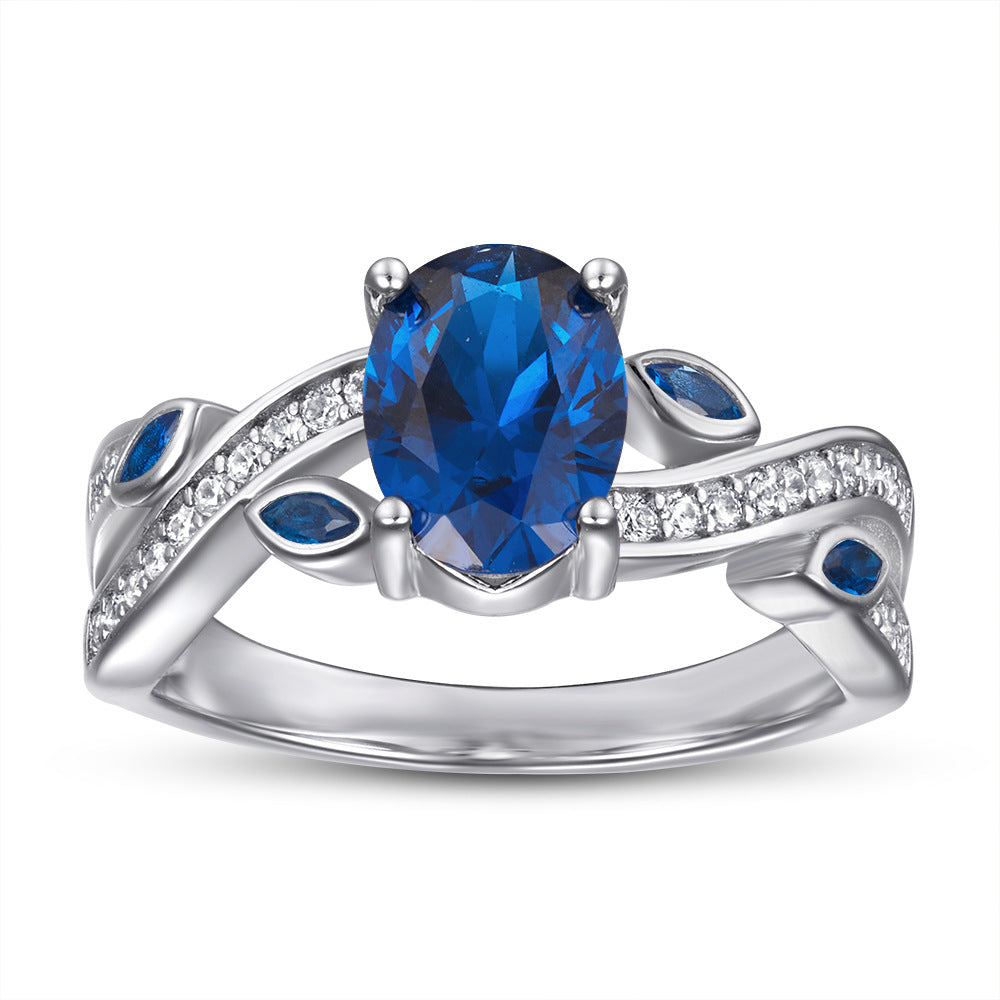 Pure Sterling Silver Rings Blue