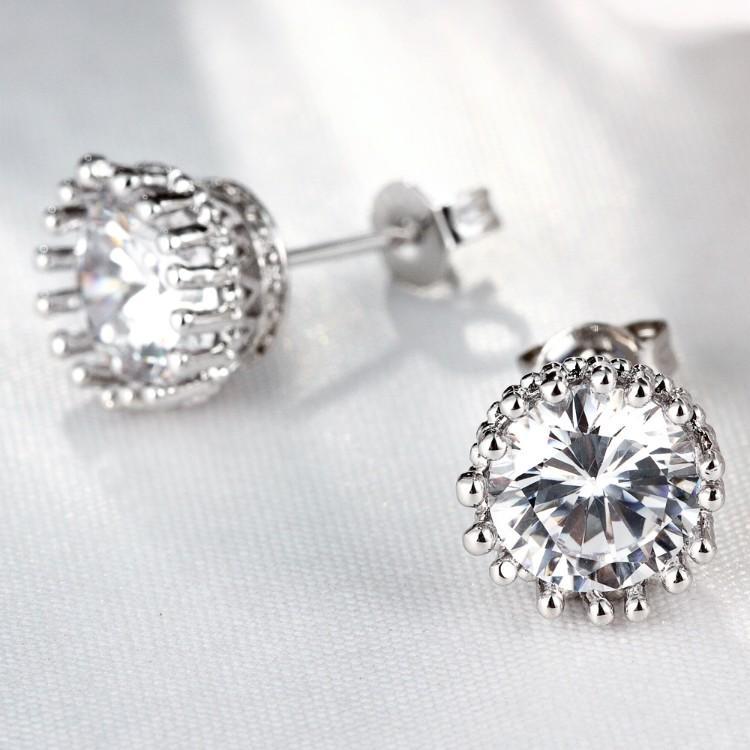 Royal Crown  Crystal Stud Earrings