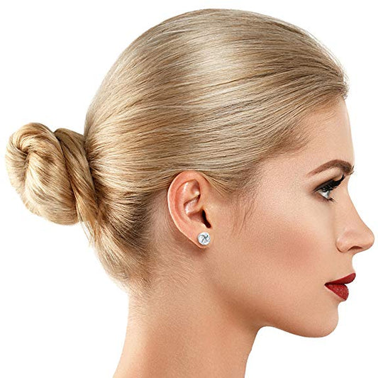 Twist Stud Earrings - White Gold Filled