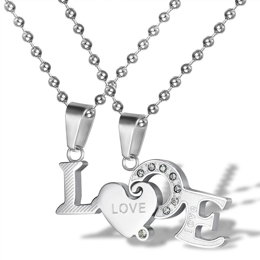 Gold Heart Necklace with diamonds bright look