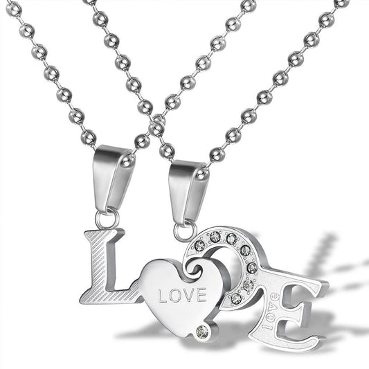Gold Heart Necklace with diamonds bright look
