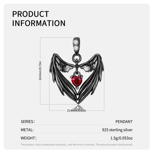 Heart Wing Necklace Fashion Euro American Ins Sweater Chain Collar Chain 925 Silver