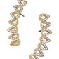 14K Gold Plated  Elements Curved Crawler Earrings