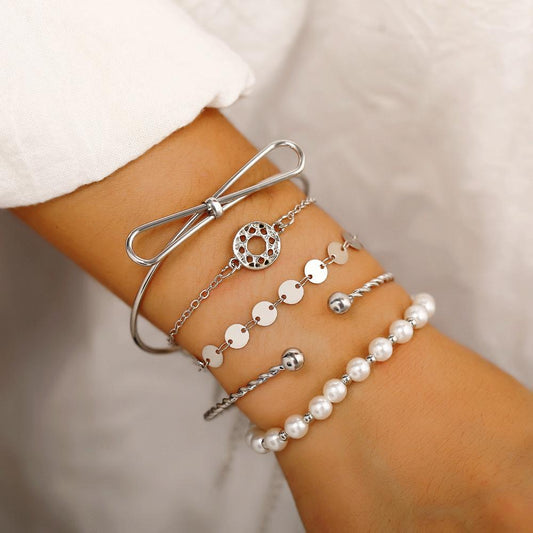 18K White Gold Plated Bracelet