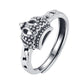 S925 Sterling Silver Ring Crown Push Pull Design Index Finger Ring