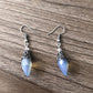 18K White Gold Icicle Drop Earrings