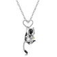 Cute 3D Cow Cat S925 Sterling Silver Necklace Girl Cute Forest Animal Necklace