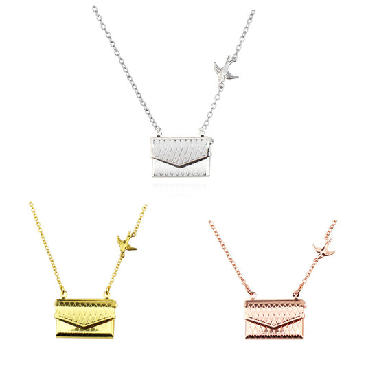 European And American Simple And Envelope Necklace