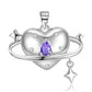 Spinning Love Pendant Necklace S925 Sterling Silver Set Zircon