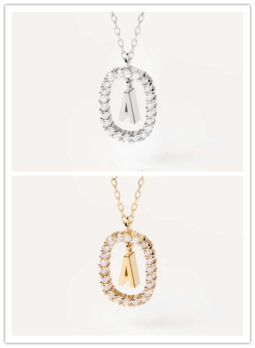 Women's Light Luxury Alphabet Sterling Silver Collarbone Necklace