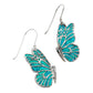 925 Sterling Silver Butterfly Dangle Earrings