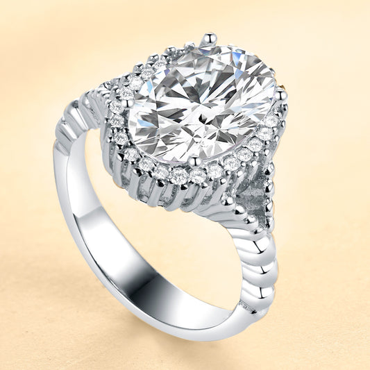 Oval White Zircon Rings