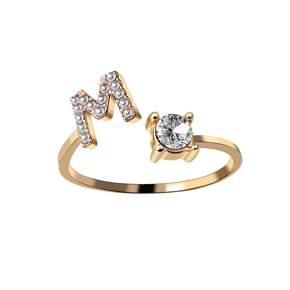 Adjustable Rings With Initial