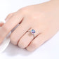 Silver Jewelry Synthetic Rainbow Gem Fashion Ring