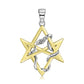 S925 Silver Gold-plated Snake Six Star Necklace Women's Sweater Chain