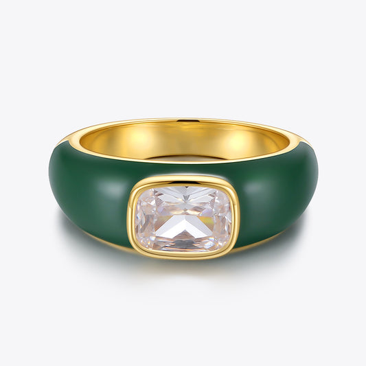 Women's Drip Oil Zircon Fashion Ring