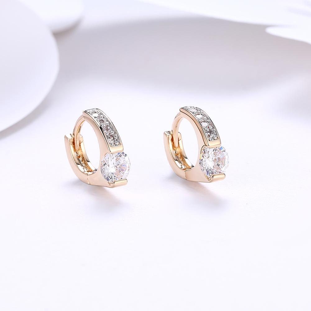 Mini  Circular Earrings in 14K Gold