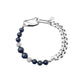 Adjustable Obsidian Cuban Chain Link Bracelet