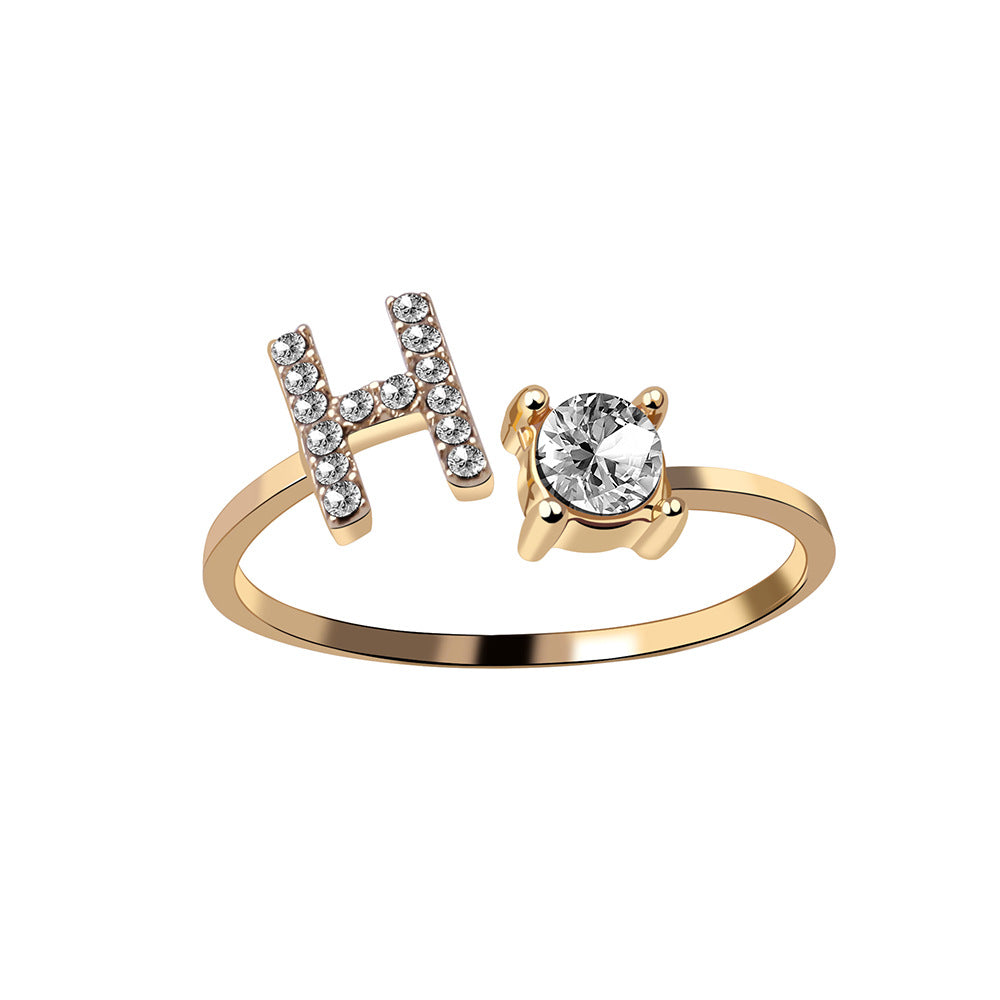 Adjustable Rings With Initial