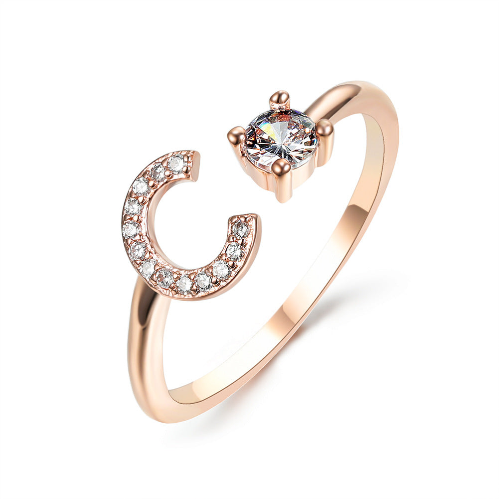 Adjustable Rings With Initial