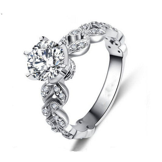 Ring Female Flash Diamond Trendy Simple Fashion