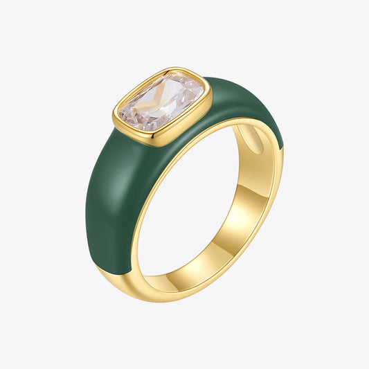 Women's Drip Oil Zircon Fashion Ring
