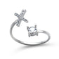 Adjustable 26 Initial Letter Ring For Women
