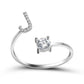 Adjustable 26 Initial Letter Ring For Women