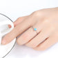 Women's Sterling Silver Ring Korean Version Inlaid Silver Australian Gemstones