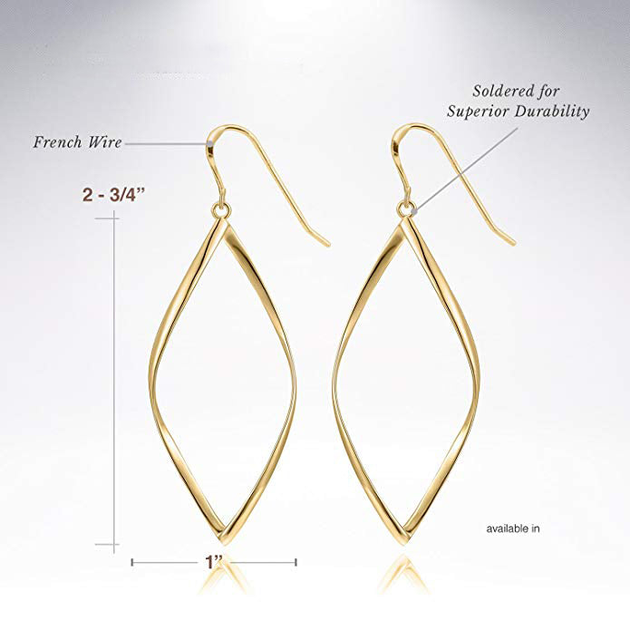 Goldtone Diamond Drop Earrings