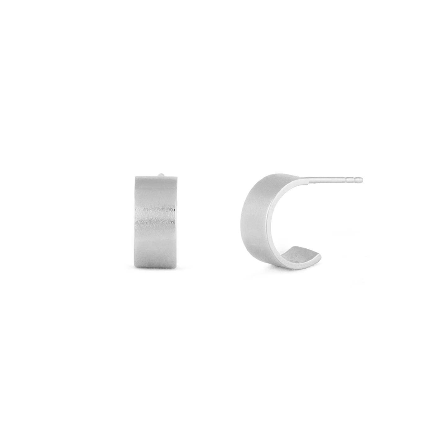 SILVER Oer Stainless Steel Huggie Earrings