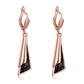 Rose Gold Enamel Drop Earrings
