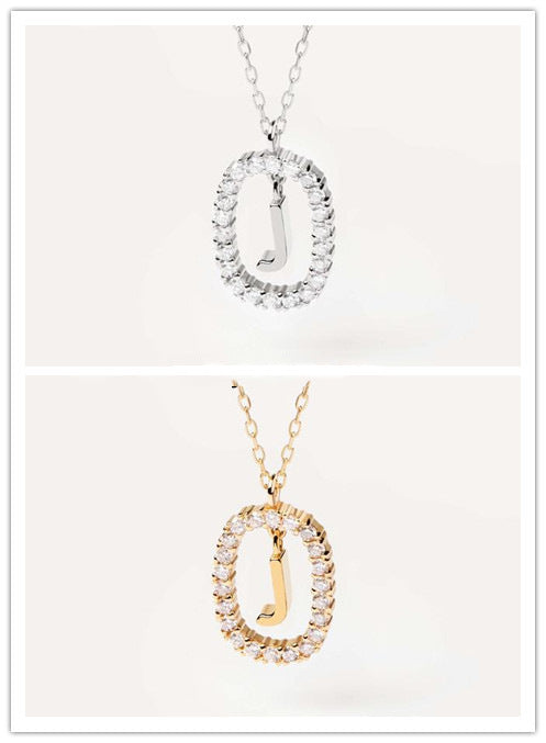 Women's Light Luxury Alphabet Sterling Silver Collarbone Necklace