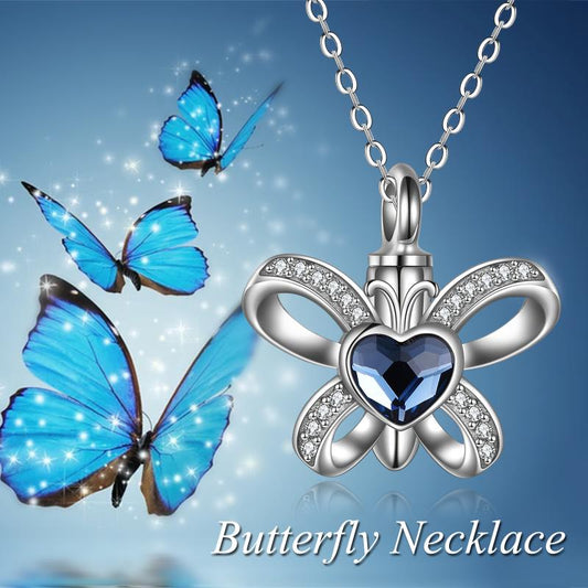 Cremation urn Necklace Jewelry Butterfly necklace