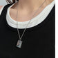 Titanium Steel Lettering Love Letter Envelope Pendant Necklace