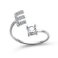 Adjustable 26 Initial Letter Ring For Women
