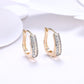 Elements Harp Shaped Earrings in 14K Gold